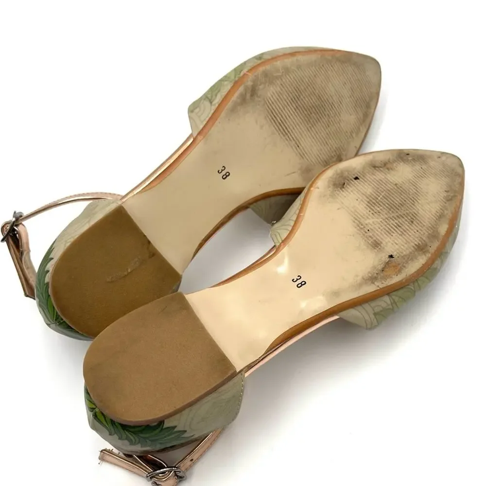 GOBY Butterfly flat ankle bracelet shoes size 38 (US 7) gray-greenish - Picture 6 of 9